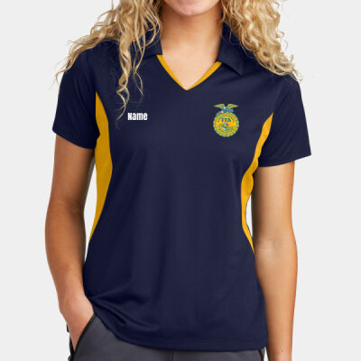 MN FFA - Women's Side Blocked Micropique Sport Wick ® Polo Thumbnail