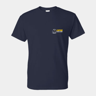 I Support the Blue Jacket [NAVY T] - Unisex DryBlend® T-Shirt 2 Thumbnail